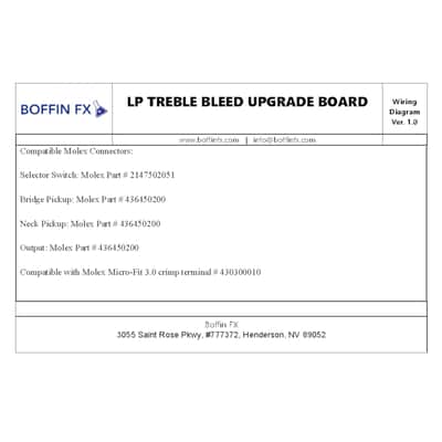 Boffin FX Guitar LP Treble Bleed Upgrade Board, CTS Pots, Sprague Capacitors image 6