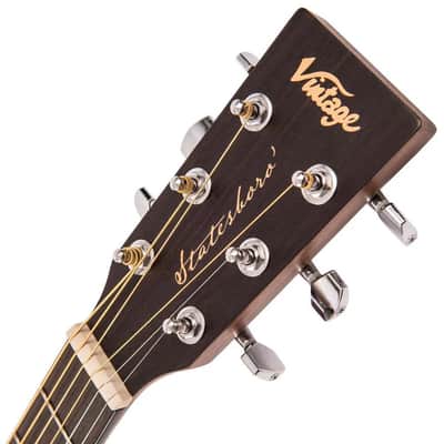 Vintage Statesboro Dreadnought Acoustic Guitar - Whisky Sour (V440WK) image 5