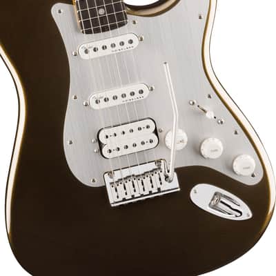 Fender American Ultra II Stratocaster Electric Guitar HSS, Ebony Fingerboard, Texas Tea image 5