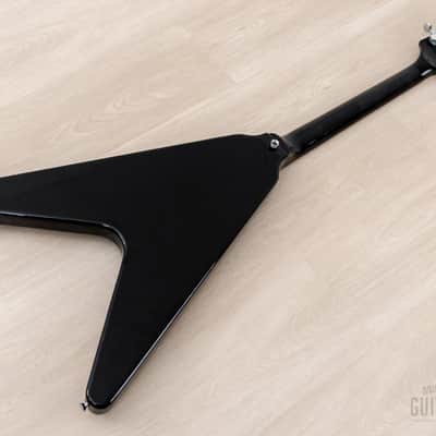 1990 Greco FV-650 Flying V Vintage Guitar Black, Japan Fujigen image 13
