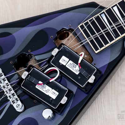 2002 Jackson USA Dave Mustaine Y2KV Black Ghost Flames w/ Hangtags & Case image 16
