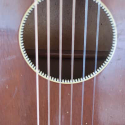 Vintage 1930s Oahu M65 Square Neck Lap Steel Hawaiian Big Body Guitar Very Clean Oahu Harmony Kay Works Great Comes With Original Bridge & Wooden Peg Parts! image 5