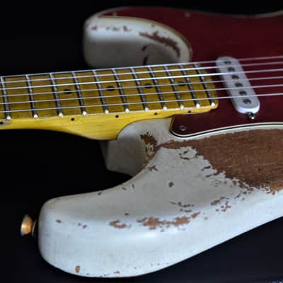 Fender Stratocaster Custom American Performer Heavy Relic Nitro Vintage White image 8