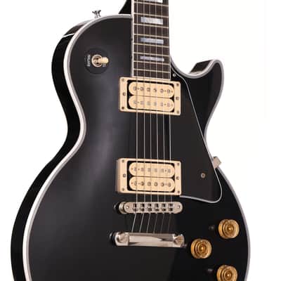 Gibson Custom Shop Les Paul Custom Made 2 Measure Ebony with Double Classic White Pickups 2024 image 5