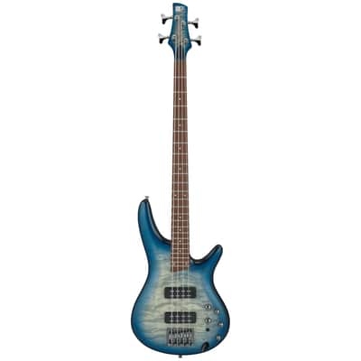 Ibanez SR400EQM-SCB Bass Quilted Maple Stained Cosmic Blue Starburst Jatoba Fretboard image 2