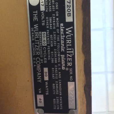 Wurlitzer 720B Vintage Electric Piano image 2