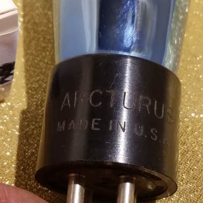 Arcturus ONE (1) Type 01A Antique AT1000 TESTED Vacuum Tube Engraved Blue glass Triode 1923-1931 image 7