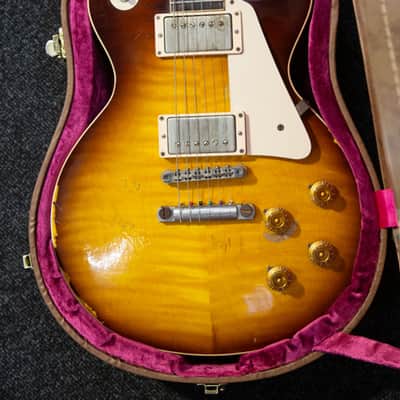 Gibson JOE PERRY LES PAUL TOM MURPHY HAND AGED 59 2013 - Faded Tobacco Burst image 3