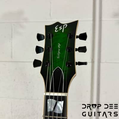 ESP USA Eclipse Electric Guitar w/ Case-Dark Green Sunburst image 10