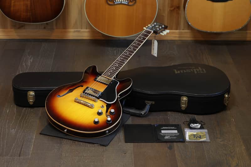 2010 Gibson Custom Shop ES-339 Semi-Hollow Electric Guitar Sunburst + COA OHSC