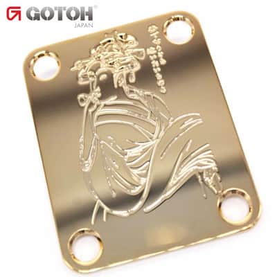 NEW Gotoh NBS-Art-02 Luxury Art Collection - Neck Joint Plate w/ Screws - GOLD