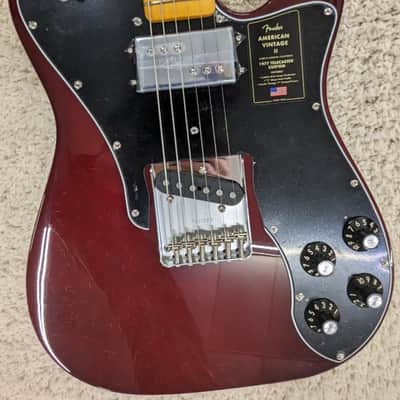 Fender American Vintage II 1977 Telecaster Custom, Maple Neck, Wine w/Case image 2