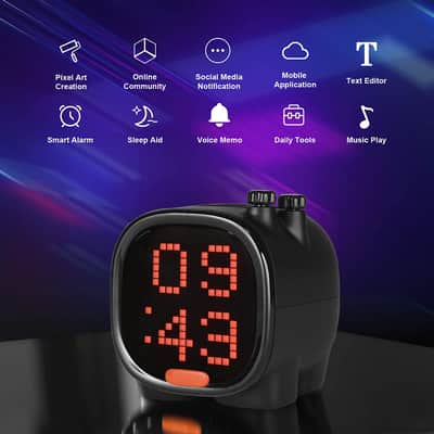 Portable Bluetooth Speaker 3in LED Screen Pixel Display, DSP Wireless Speaker APP Control image 3