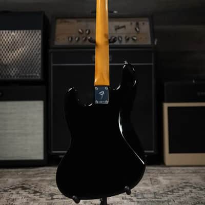 Fender Vintera III Early '70s Jazz Bass Guitar - Black with Gig Bag image 7