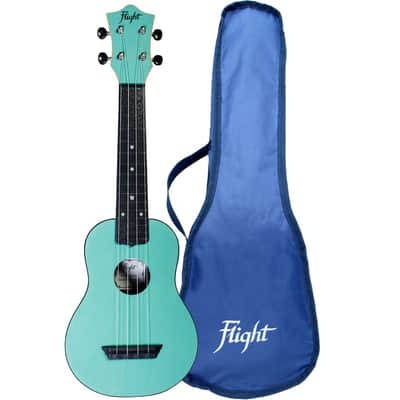 Flight TUS35 Light Blue Travel Soprano Ukulele New - plastic and a laminate linden top image 1
