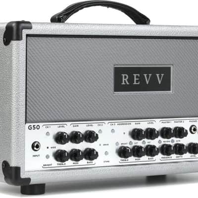 Revv Generator G50 50-/10-watt Tube Amplifier Head - Silver (Gen50Slvd1) image 1