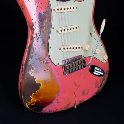 Fender Custom Shop Ltd. 60/63 Stratocaster NEW - Fiesta Red over Sunburst Heavy Relic image 11