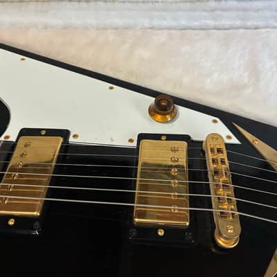 Gibson Reverse Flying V 2007 UNPLAYED Black Ebony fretboard image 13