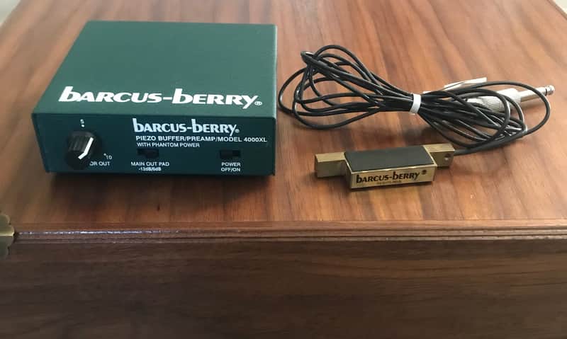Barcus Berry 4000xl contact mic and preamp image 1