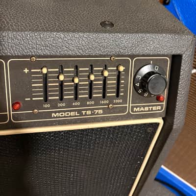 Traynor TS-75 Solid State Electric Guitar Combo Amplifier Early 80's - Black-Grey image 12