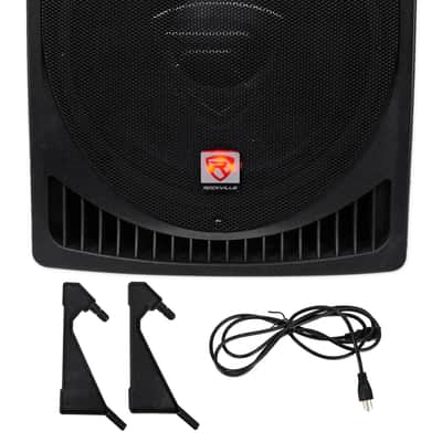 2) Rockville RPG15 15" Powered Active 1000 Watt DJ PA Speakers+LED Stands+Cables image 7