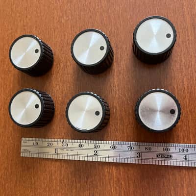 Traynor  Amplifier Knobs YGL YGM YVR  70’s  Black and Chrome image 3