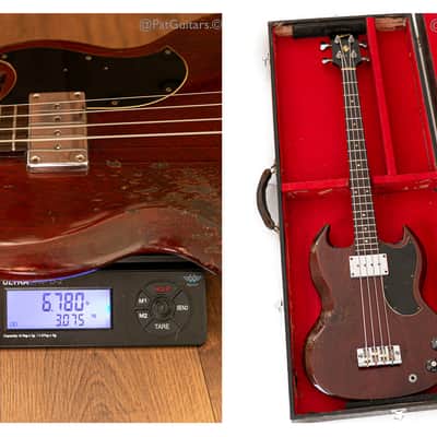 1968 Gibson bass EB-0 in Cherry 6.7lbs! image 6