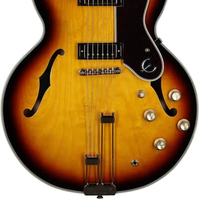 Epiphone Sheraton Semi-Hollowbody Electric Guitar (with Gig Bag), Vintage Sunburst, with Gold Hardware image 2