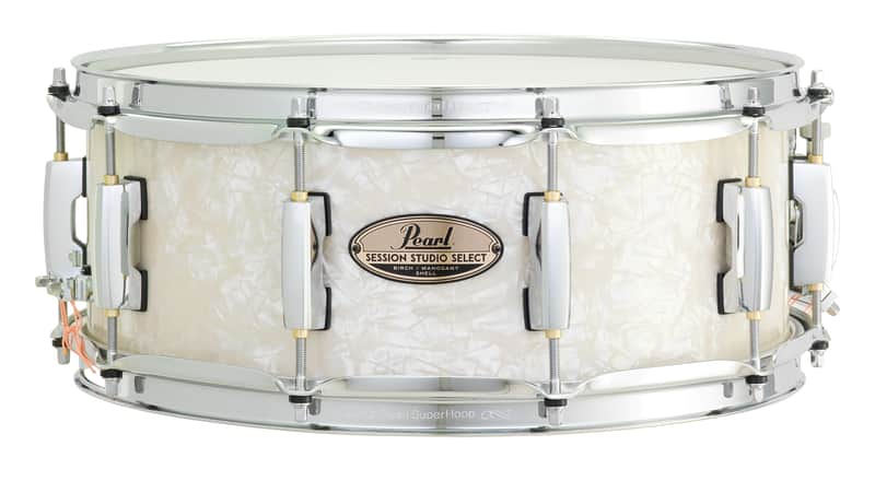 Pearl Session Studio Select Nicotine White Marine Pearl 14x5.5" Snare Drum | Authorized Dealer image 1