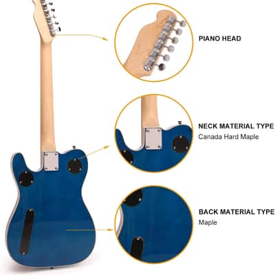 Semi Hollow Body Electric Guitar,Electric Guitar,Quilted Maple Top ,Bridge, Flower Inlay image 2
