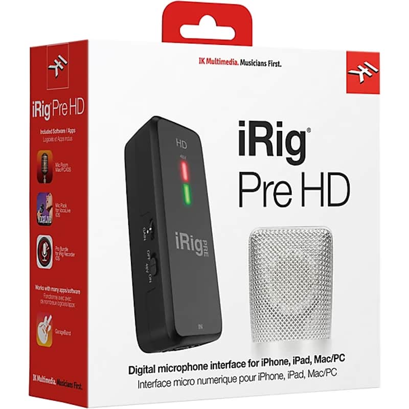 IK Multimedia iRig PRE HD Audio Interface 2017 - Present - Black image 1