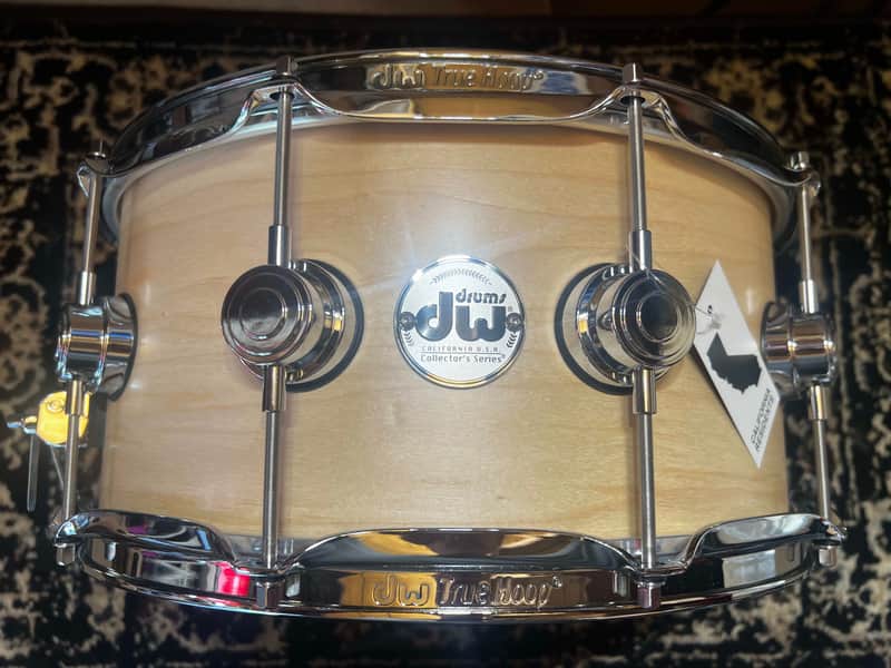 DW 6.5" X 14" Collector's Series SSC Maple Shell Snare Drum  - Natural Satin Oil w/ Chrome Hardware image 1
