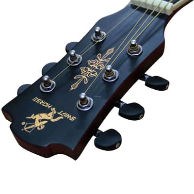 Swift Horse SH-413-Black Acoustic Guitar image 4
