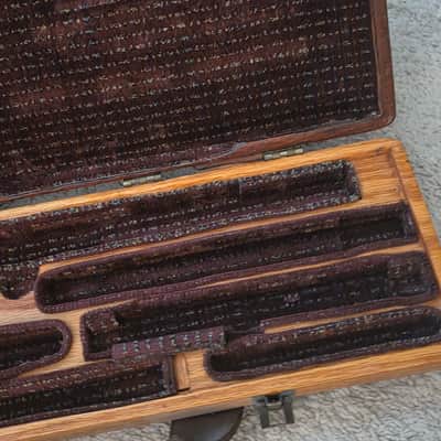 Vintage Wooden Flute & Piccolo Double Case – B-Foot Configuration – Leather Handle image 4