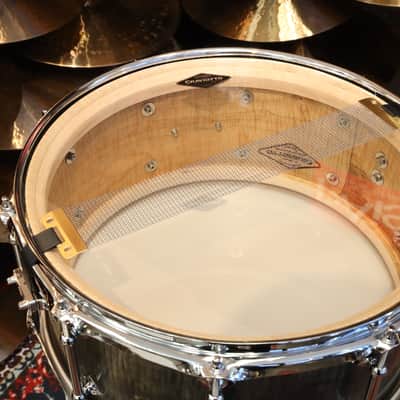 Craviotto Private Reserve 6.5X14" Snare Drum Curly Maple (Ebonized & Green Stained Oil Finish) image 11