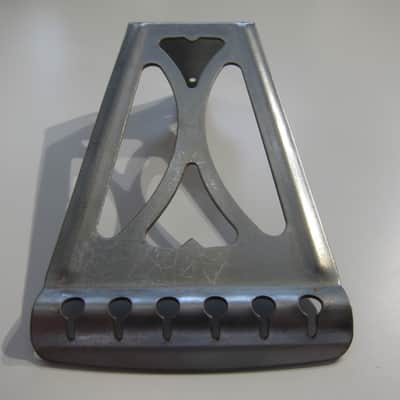 Harmony & Silvertone Flat Top Guitar Tailpiece Authentic Vintage Part Circa-1950s-1960s-Chrome image 6