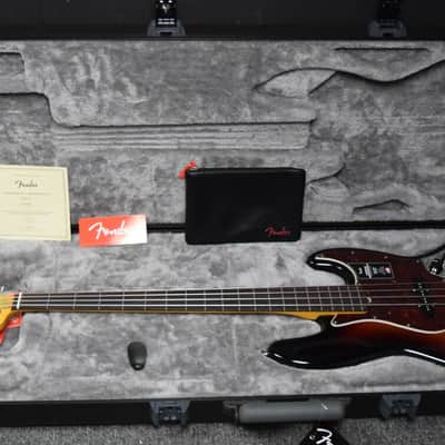 Fender AM Pro II FRETLESS Jazz, 3-TSB / Lined Rosewood *Factory Flaw = Save $! *IN STOCK* image 8