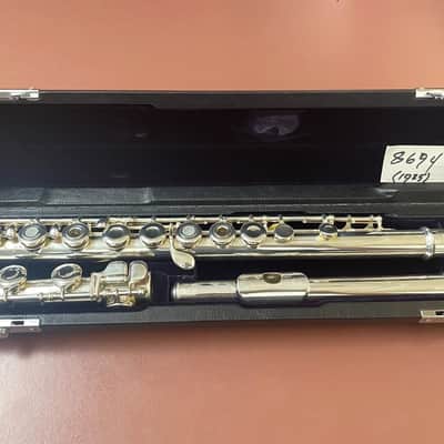 Vintage 1925 W.S Haynes Solid Silver Flute, French (open) Keys, New Pads; with Case image 1