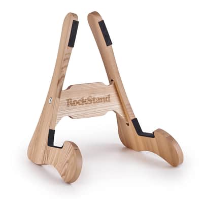 RockStand Wood A-Frame Stand - for Electric Guitar & Bass - Natural Oak image 2