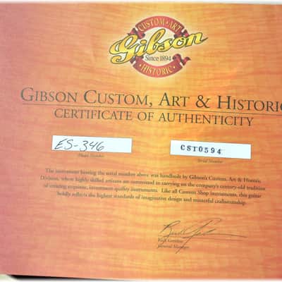 GIBSON ES-346 ES 346 Custom Shop Historic Flametop Electric GUITAR w/ COA Rare image 12