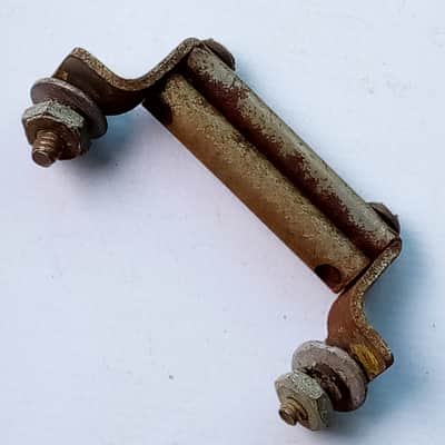 Leedy 1 7/8"Snare Drum Butt Plate Half-Circle Clamp-Bar Nickel Vintage10s Ludwig image 2