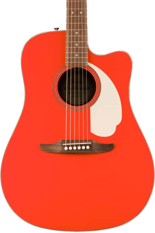 Fender California Standard Redondo CE Acoustic- Electric Guitar, Fiesta Red