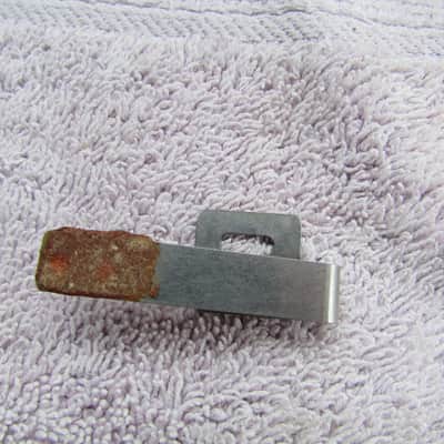 Vintage Fender Jazz Bass Mute Single Nickel Plated Early 60's Fender Jazz Bass String Mute Needs Foam image 3