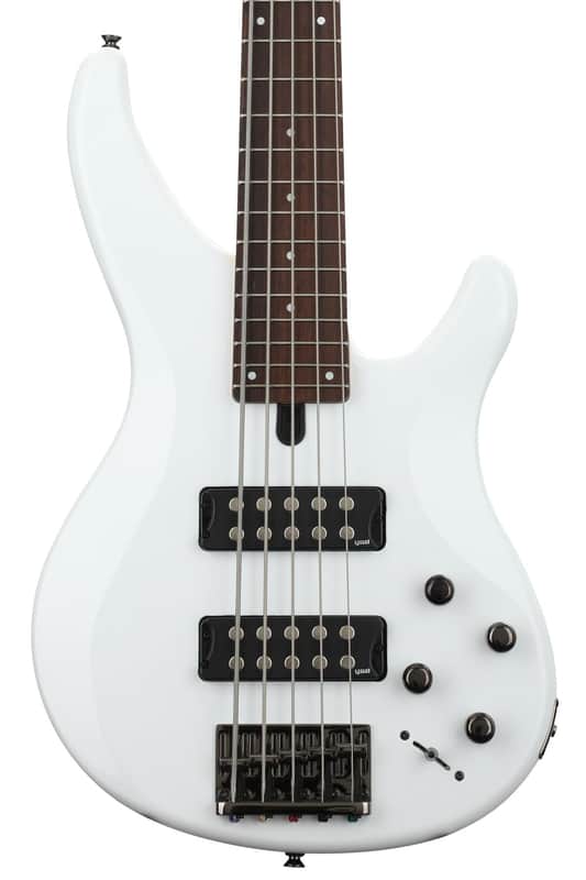 Yamaha TRBX305 5-string Bass Guitar - White image 1