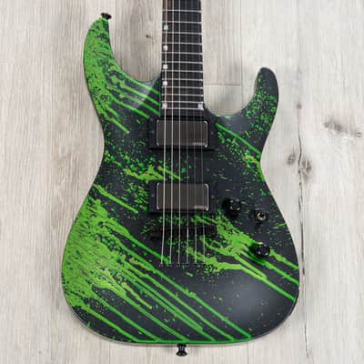 ESP USA Horizon-II Guitar, Ebony Fretboard, EMG 81X / 85X Pickups, Alien Blood Splatter image 1