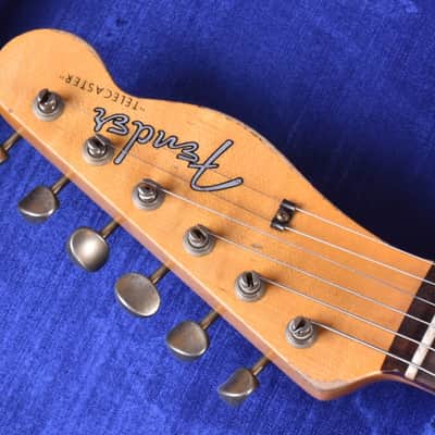 Fender Custom Shop Telecaster 1960 Heavy Relic Aged Olympic White Over 3 Color Sunburst 2024 image 14