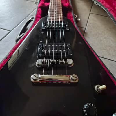 1983 Gibson Flying V I with Stop Bar Tailpiece and Offset Knobs 1981-1988 - Ebony image 1