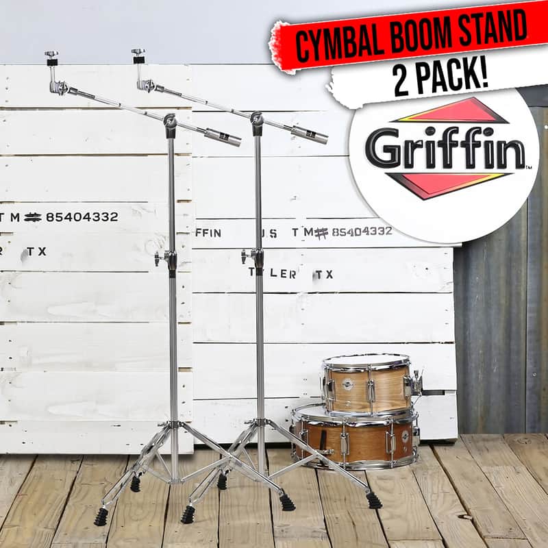 GRIFFIN Cymbal Boom Stand - 2 PACK Drum Hardware Arm Mount Adapter Percussion image 1