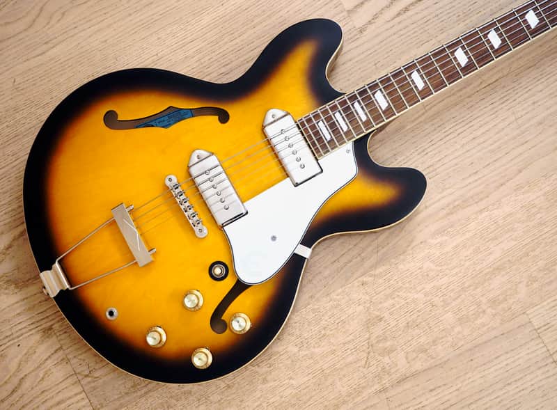 2009 Epiphone Inspired by John Lennon Casino Sunburst w/ Case, Gibson USA P-90s image 1