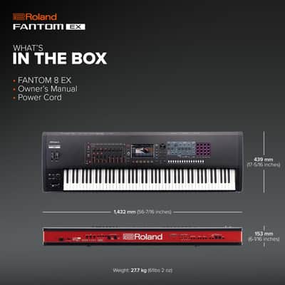 Mint Roland FANTOM 8 EX Synthesizer | Top-Tier FANTOM with 88 Synth-Action Keys | Updated & Enhanced with the Latest Technology | Advanced Sound Engines | Over 7000 Onboard Sounds | Deep DAW Integration image 3